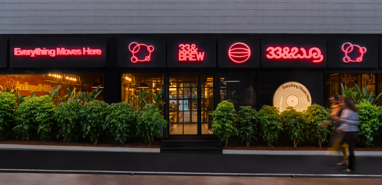 Interiors at 33&Brew, Whitefield
